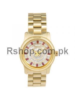 Michael Kors Runway Red Glitz Gold Tone Watch Price in Pakistan