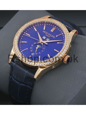 Patek Philippe  Annual Calendar Blue Diamond Watch Price in Pakistan