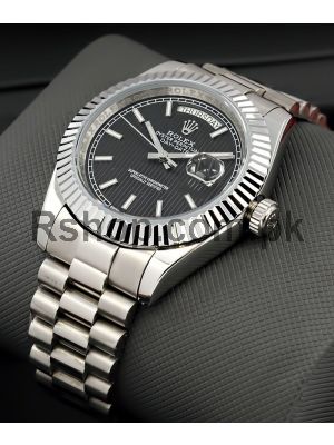 Rolex Day-Date  Black Stripe Motif Index Dial Watch Price in Pakistan