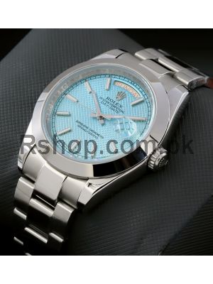 Rolex Day Date Ice Blue Diagonal Motif Dial Watch Price in Pakistan
