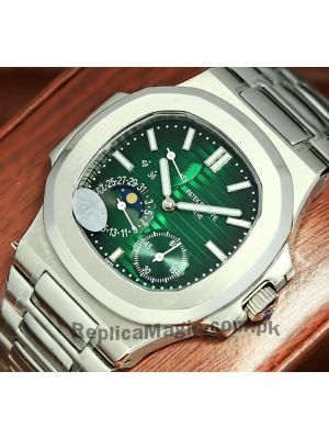 Patek Philippe Nautilus Moonphase Green Dial Watch Price in Pakistan