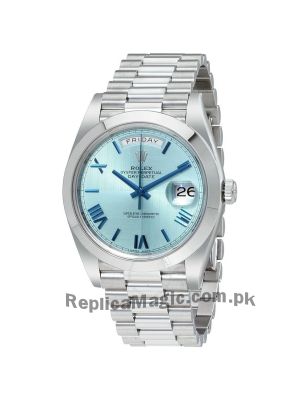 Rolex Day-Date Ice Blue Dial Platinum Mens Watch Price in Pakistan
