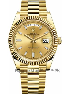 Rolex Day Date Gold Champagne Diamond Dial Watch Price in Pakistan