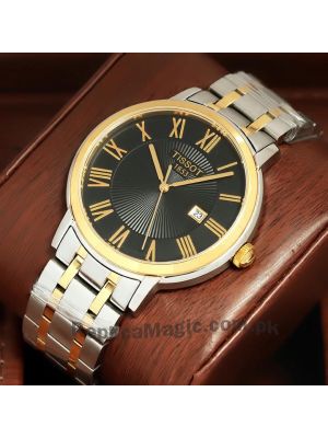Tissot T-Classic Two Tone Black Dial Watch Price in Pakistan