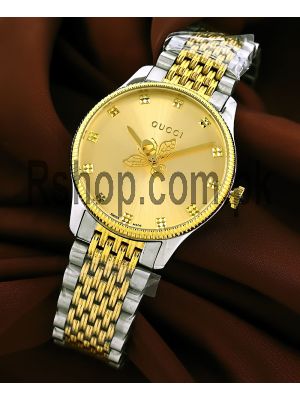 Gucci Silver & Gold Bee G-Timeless Unisex Watch Price in Pakistan