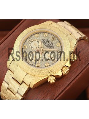 Rolex Daytona Frosted Gold Titanium Watch  Price in Pakistan