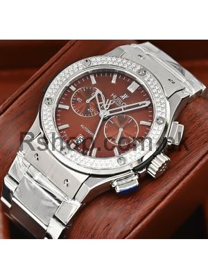 Hublot Classic Fusion Chronograph Brown Dial Diamonds Watch Price in Pakistan
