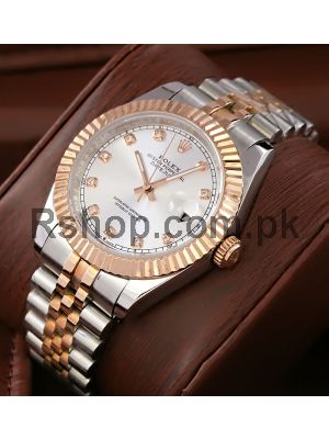 Rolex Datejust Silver Diamond Dial Watch Price in Pakistan