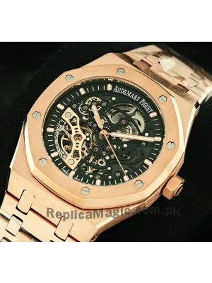 Audemars Piguet Skeleton Stainless Steel Rose Gold Watch Price in Pakistan