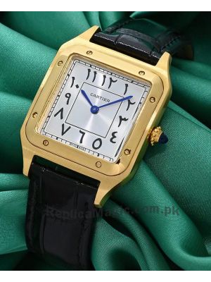 Cartier Santos Dumont Unisex Black Strap Watch Price in Pakistan