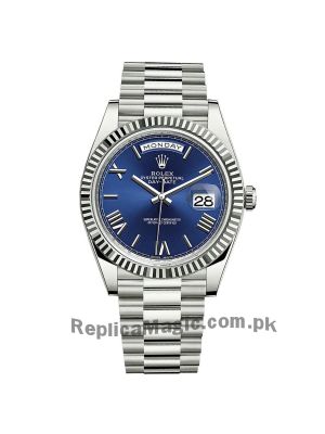 Rolex Oyster Perpetual Day-Date II Blue Rose Gold Watch Price in Pakistan