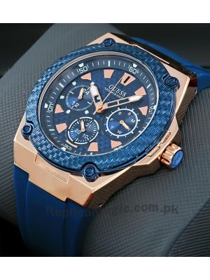 Guess Legacy Blue Dial Blue Silicone Men's Watch  Price in Pakistan