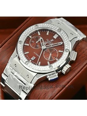Hublot Classic Fusion Chronograph Brown Dial Diamonds Watch Price in Pakistan