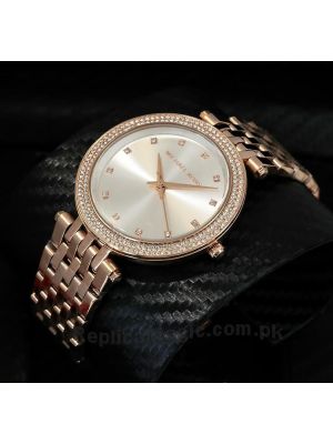 Michael Kors Women's Darci Rose Gold Silver Dial Watch Price in Pakistan