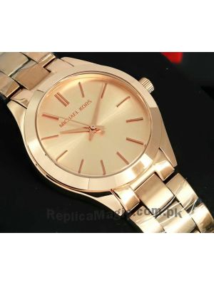 Michael Kors Women's Mini Slim Runway Rose Gold-Tone Watch Price in Pakistan