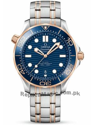 Omega Seamaster Diver Blue Dial Two-Tone Men's Bracelet Watch Price in Pakistan