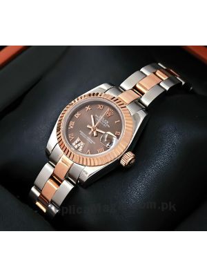 Rolex Datejust Lady Chocolate Dial Steel and Rose Gold Ladies Watch Price in Pakistan
