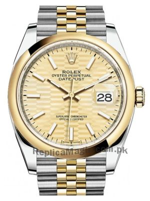 Rolex Datejust 36 Fluted Motif Gold Dial 2021 Watch  (2021) Price in Pakistan