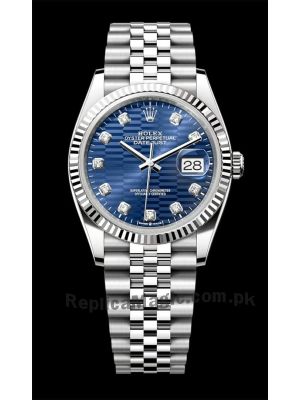 Rolex Datejust 36 Jubilee Blue Fluted Motif Diamond Dial Watch Price in Pakistan