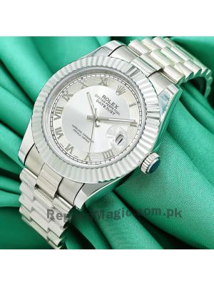 Rolex Datejust 41 White Roman Dial Watch Price in Pakistan