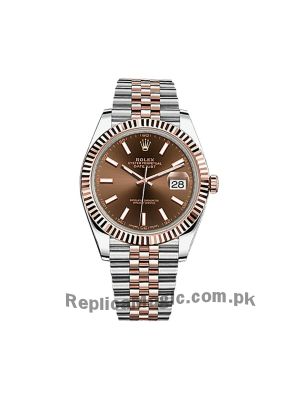 Rolex Datejust Chocolate Dial Rose Gold & Stainless Steel Watch Price in Pakistan