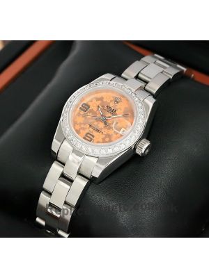 Rolex Datejust Lady Floral Arabic Dial Diamond Bezel Watch Price in Pakistan
