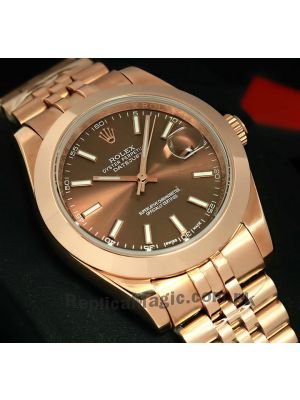 Rolex Datejust Rose Gold Brown Dial Watch 2021  Price in Pakistan