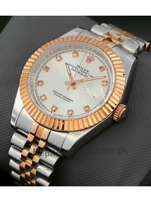 Rolex Datejust Silver Dial Two Tone Watch Price in Pakistan