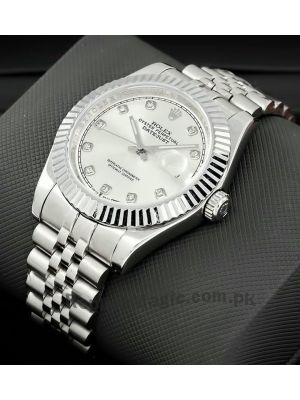 Rolex Datejust Silver Diamond Dial Watch Price in Pakistan