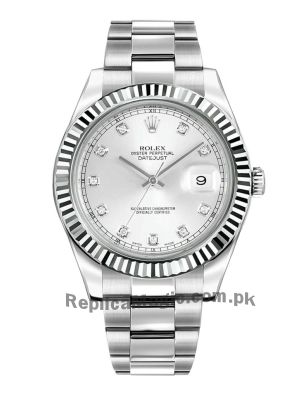 Rolex Datejust Silver Diamond Dial Watch Price in Pakistan