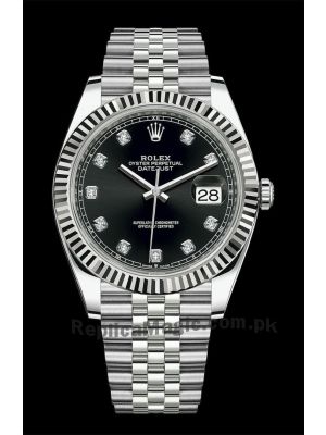Rolex Datejust Black Diamond Dial Watch Price in Pakistan