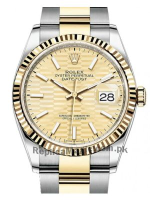 Rolex Datejust 36 Gold Fluted Motif Dial 2021 Watch  (2021) Price in Pakistan