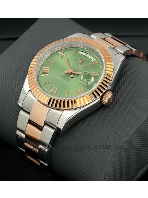 Rolex Day-Date 40  Green Roman Dial Watch Price in Pakistan