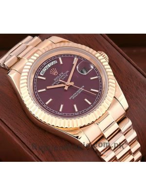 Rolex Day-Date  Cherry Dial Watch Price in Pakistan