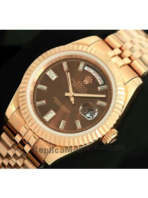 Rolex Day-Date II President Rose Gold Diamond Watch  (2021) Price in Pakistan
