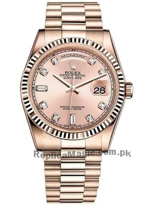 Rolex Day Date President 36 Everose Gold Watch Price in Pakistan
