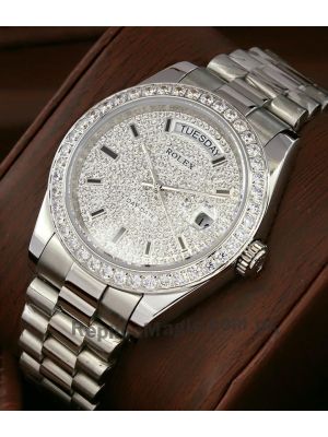 Rolex Day Date President Pave Diamond Dial Watch Price in Pakistan