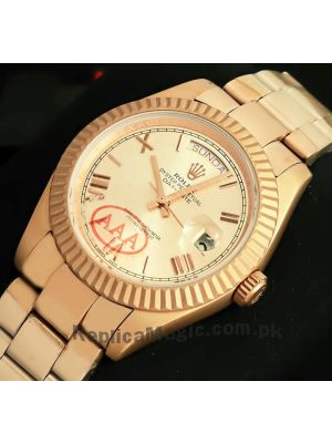 Rolex Day-Date Rose Gold Titanium Watch  (2021) Price in Pakistan