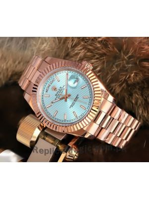 Rolex Day Date Blue Dial Rose Gold Watch Price in Pakistan