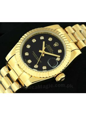 Rolex Lady-Datejust Black Diamond Dial Watch Price in Pakistan