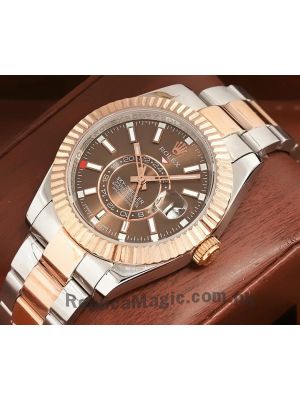 Rolex Sky-Dweller Brown Dial Two Tone Watch Price in Pakistan