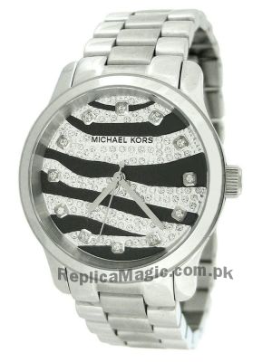 Michael Kors Classic Silver Zebra Glitz Women’s Watch Price in Pakistan