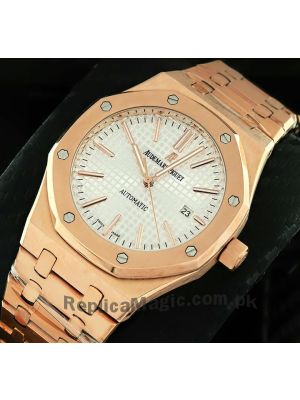 Audemars Piguet Royal Oak Offshore Full Rose Gold White Dial Watch Price in Pakistan
