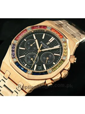 Audemars Piguet Royal Oak Rainbow Bezel Watch Price in Pakistan