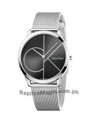 Calvin Klein Minimal Stainless Steel Strap Black Dial Watch Price in Pakistan
