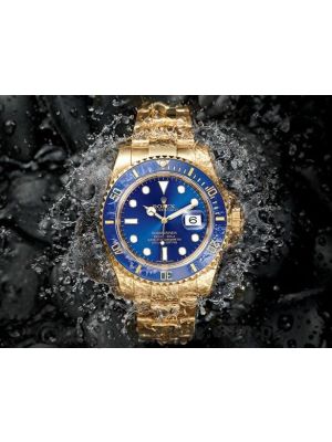 New Rolex Submariner (The Diver's Watch) Gold with Blue Dial watch Price in Pakistan
