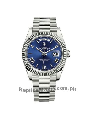 Rolex Oyster Perpetual Day-Date II Blue Rose Gold Watch Price in Pakistan