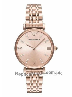 Emporio Armani Ladies Rose Gold T-Bar Watch AR11059 Price in Pakistan