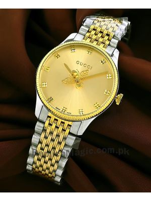 Gucci Silver & Gold Bee G-Timeless Unisex Watch Price in Pakistan