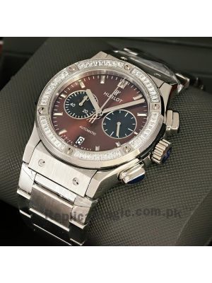 Hublot Classic Fusion Chronograph Diamond Bezel Watch Price in Pakistan